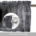 thumbnail image 6 of Marble Valance Curtain for Windows 3D Abstract Mystery Grey Marble Rod Pocket Curtain Valances Short Window Treatments Panels for Kitchen Bathroom Laundry Room Basement 60 x 14 Inch, 6 of 9