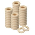 thumbnail image 1 of Unique Bargains 200Pack 15mm(0.6') Natural Wood Rings, 4mm Smooth Unfinished Wooden Circles, 1 of 7
