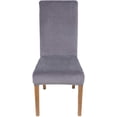 thumbnail image 2 of Smiry Velvet Stretch Dining Room Chair Covers Soft Removable Dining Chair Slipcovers Set of 2, Silver Grey, 2 of 7