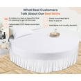 thumbnail image 6 of SGI Bedding Round Bed Skirt |Wrap Around Microfiber Bed Skirt | Fade Resistant, Wrinkle Free, Anti-static, Decorative, Extra Storage Space, Clutter-Free | 96" Diameter / 14" Drop, Navy Blue, 6 of 8