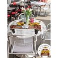 thumbnail image 5 of Outdoor Tablecloth with Umbrella Hole for Patio/Picnic/Party/Camping, Sunflower Truck Waterproof Table Cloth Round Cover Washable, Summer Botanical Elegant Pastoral Floral Wooden (Dia 60"), 5 of 8