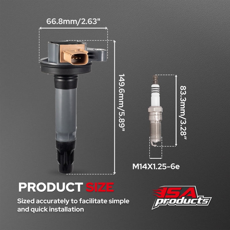 ISA Ignition Coils & 6 Spark Plugs For 2011-2016 Ford F150 2013-2019 Explorer 2013-2016 Lincoln MKS MKT 3.5L Replacement for UF646 SP534/SP580 Set of 6