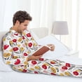 thumbnail image 6 of Goofa Tulips Flowers for 2-piece Loungewear Set Men’s Sleepwear Set Soft PJs Cozy loungewear Comfy Sleep Set Winter Pajamas-Small, 6 of 7