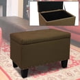 thumbnail image 5 of Magshion Rectangular Storage Ottoman Bench Tufted Footrest Lift Top Pouffe Ottoman, Coffee Table, Seat, Foot Rest, and more 24'', Linen Coffee, 5 of 7