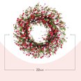 thumbnail image 3 of 22 Inch Red Berry Christmas Wreath for Front Door Winter Berry Wreath for Seasonal Decoration Winter Farmhouse Home Hoilday Christmas Party Decorations Indoor/Outdoor, 3 of 7