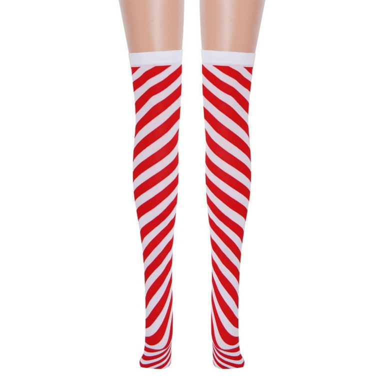 Black & White Stripe Over Knee Socks (made in Italy
