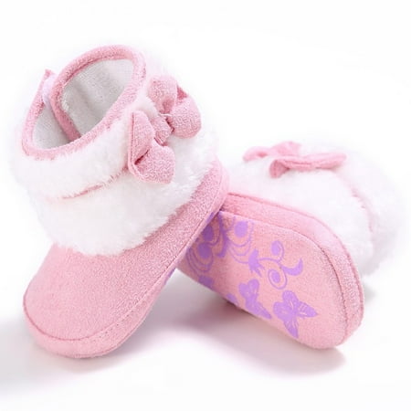 

Hunpta Toddler Shoes Baby Bowknot Keep Warm Soft Sole Snow Boots Soft Crib Shoes Toddler Boots