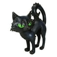 thumbnail image 5 of Witchcraft Mystical Curling Black Cat Green Eyes Standing Halloween Figurine, 5 of 8
