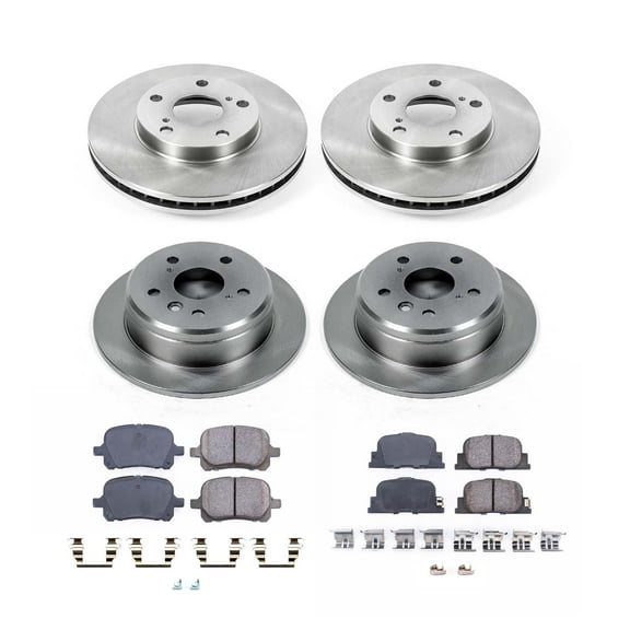 Ultimate Brakes Front and Rear Ceramic Brake Pad and Rotor Kit with Hardware WM81056