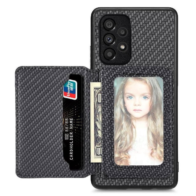 Case For FOXDOCK Samsung Galaxy A52 5G Stand Function RFID Blocking Magnetic Card Holder Complete Camera Safety