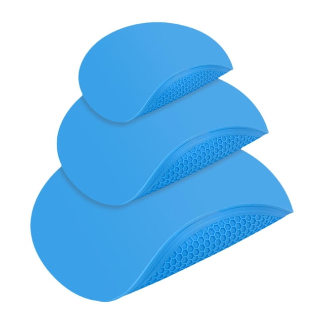 simhoa 3 Pcs Tapis de Micro-Ondes en Silicone Résistant à la Chaleur pour Comptoir de Bol Four Bleu