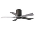 thumbnail image 6 of IR5HLK five-blade flush mount paddle fan in Barn Wood finish with 42” solid matte black wood blades and integrated LED light kit., 6 of 7