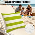 thumbnail image 6 of Striped Throw Pillow Covers,Waterproof Easily Maintain for Indoor Living Rooms Bedrooms Outdoor Courtyards Balconies Green, 6 of 6