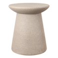 thumbnail image 2 of Hollie 18" Modern Drum Indoor/Outdoor Accent Table Pedestal, Light Brown Frosted, 2 of 8