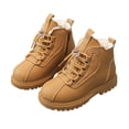 thumbnail image 4 of Fozruso Fashion Autumn Children Girls Sports Shoes Flat Thick Bottom Non Easy To Wear PU Upper Comfortable Boots,Winter Boots Sizes 1.5 Big Kid(9.5-10 Years), 4 of 6
