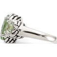 thumbnail image 4 of Sterling Silver Green Quartz Ring (Size 6) Made In Thailand qtc82-6, 4 of 5