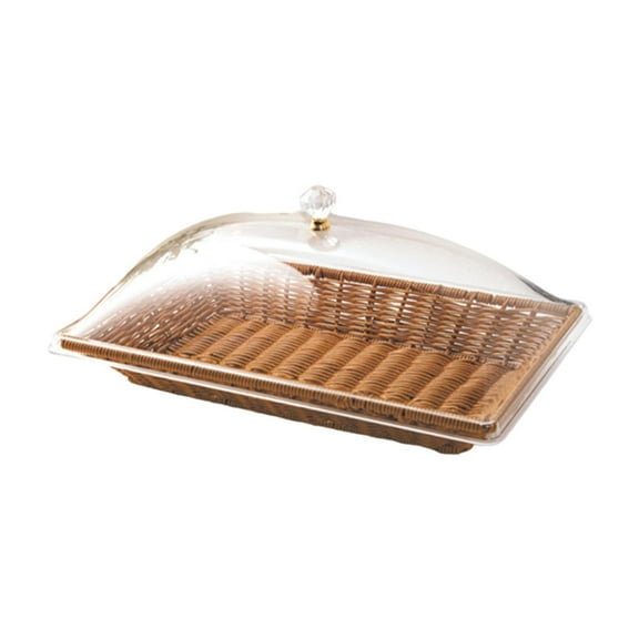 Baoblaze Imitation Rattan Woven Bread Basket for Vegetables Party Kitchen 30cmx18cm