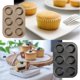 thumbnail image 4 of Bandeja para hornear magdalenas DIY de 6/12 tazas, molde de acero antiadherente, bandeja para hornear huevos, molde para pasteles y magdalenas, Herramientas y accesorios para hornear negro seis Toystoory HA001646-01, 4 of 6