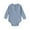 #0203-Blue, variant on Unisex Baby Solid Color Long Sleeve Bodysuit Button Down Onesie for 0-24 Months Newborn Spring Fall Casual Wear