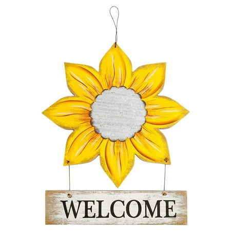 

MPWEGNP Wall Home Garden Vintage Sunflower Hanging Decorative Decor Sign Welcome Home Decor Ceiling Decorations for Wedding Artificial Foreskin