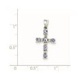 thumbnail image 4 of Sterling Silver Rhodium-plated Tanzanite & Diamond Pendant QDX949, 4 of 4