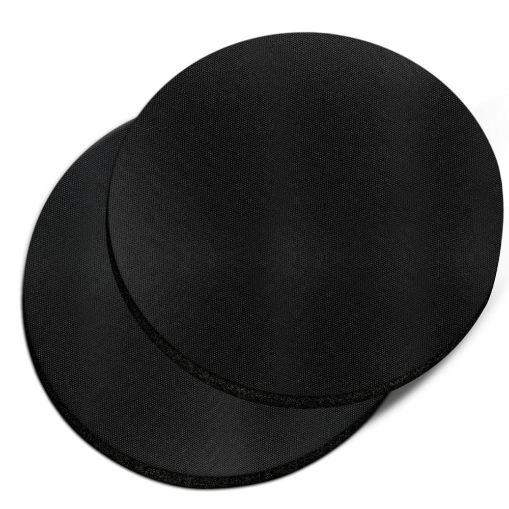 CARIBOU Round Neoprene Car Coaster for Drinks, Set of 2pcs, Solid Black
