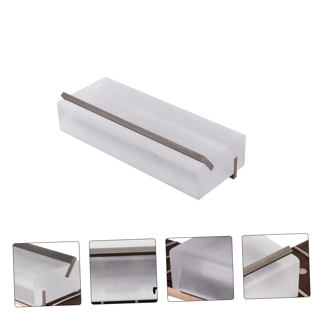 OUNONA Guitar Fret End Dressing Tool with White Abrasion-Resistant Bevel File for Accurate Chamfering and Smooth Finishing