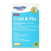 Equate Severe Cold & Flu Caplets, 24 Count