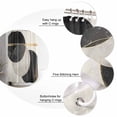 thumbnail image 3 of Abstract Art Shower Curtain, 60" x 72", Black Gold Circle Moon Stripe Mottled Geometric Waterproof Bathroom Curtain Washable Shower Curtain Set with 12 Hooks, 3 of 6
