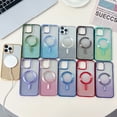 thumbnail image 2 of Nalacover Slim Gradient Case for iPhone 15, Glitter Magnetic Case Compatible with Wireless Charging MagSafe, Transparent Rugged PC Shockproof Phone Cover for Women Girls, Lightpurple, 2 of 7