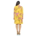 thumbnail image 4 of Pastel by Vivienne Women's A-Line Swing Midi Dress Plus Size Casual Formal Floral Mustard X-Large, 4 of 4