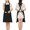 #0 Adjustable Black Cross-back, variant on Fiykzur 100% Cotton Cross Back Apron for Women with 2 Pockets - Adjustable Button Straps Pinafore, No Neck Pain Kitchen Chef Apron for Cooking, Catering, Housewife (Red)
