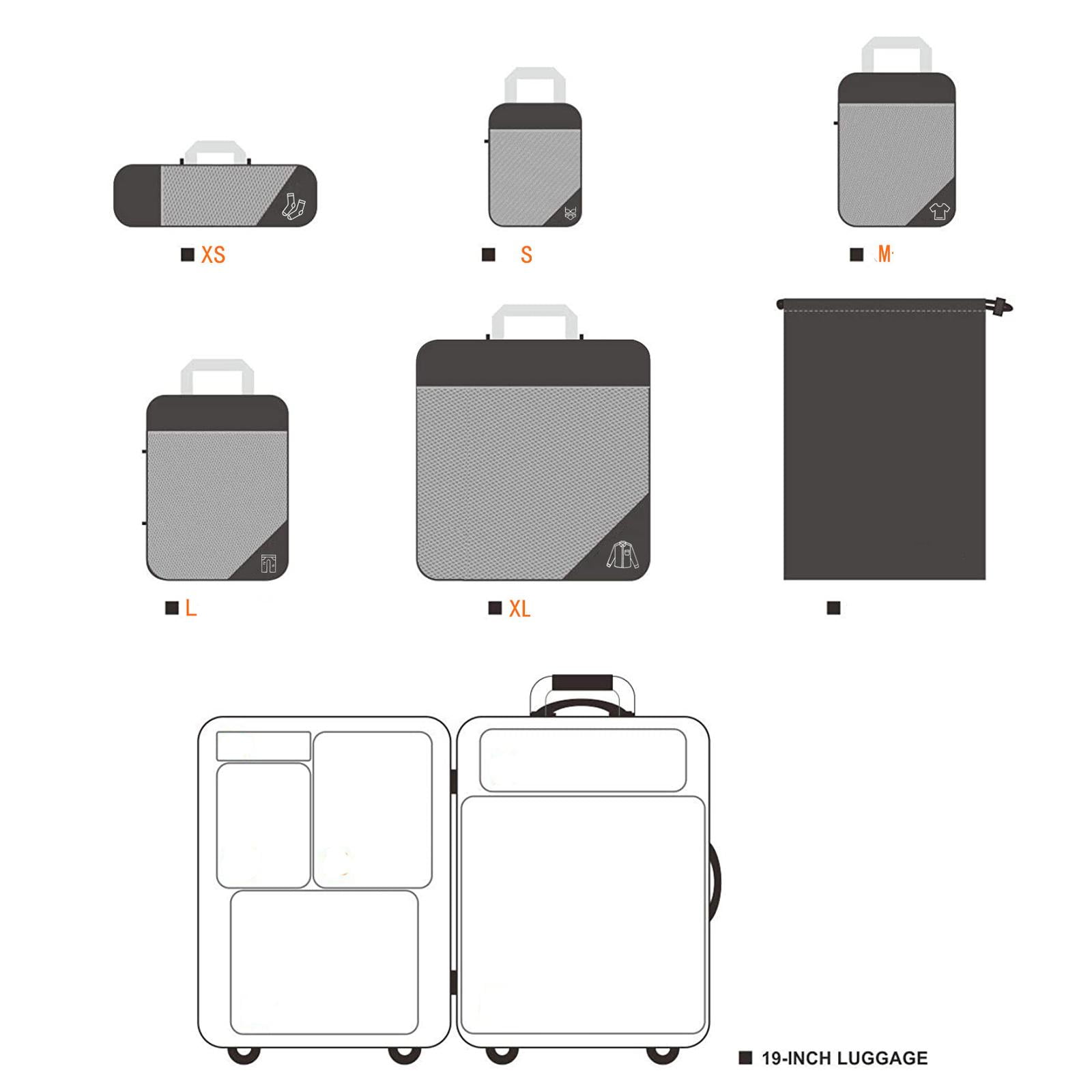 Axioma 12x Compression Packing Cubes for Travel for Women And Men Staying Organized