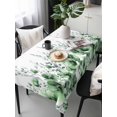 thumbnail image 2 of Green Blooms Floral Rectangle Tablecloth, Farmhouse Spring Flowers Botanical Waterproof & StainResistant Tablecloth, Washable Oil-proof Table Cover for Dining/Party/Wedding/Camping/Buffet 54x108 In, 2 of 9