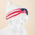thumbnail image 2 of TNOBHG American Flag Hair Accessories American Flag Headband Women Girls White Blue Elastic Hair Hoop Anti-slip Knot Design Headgear Patriotic 4th of July, 2 of 8