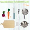 thumbnail image 3 of Kitchen Playset for Kids Ages 3-8, Wooden Pretend Play Kitchen with Cooking Accessories, 3 of 7
