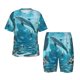 thumbnail image 1 of Fotbe Underwater Dolphin Scene Pijama Estampada de 2 Piezas para Niños – Ropa de Dormir de Manga Corta Cómoda para Niños y Niñas, Camiseta y Shorts de Algodón-3X-Large, 1 of 6