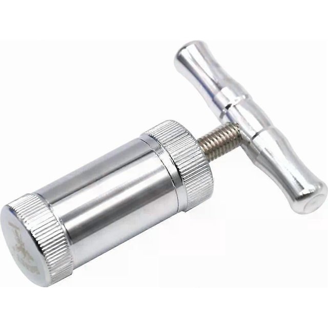 Pollenpresswerkzeug, Edelstahl T Pollenpresswerkzeug, tragbarer Einhand-Pollenkompressor,Silber