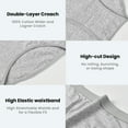 thumbnail image 7 of MecTo Womens Cotton Underwear High Cut Briefs Wicking Stretch Bikini Hipster High Waisted Ladies Panties 5 Pack, 7 of 7