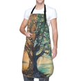 thumbnail image 2 of Rateoe Seasonal Tree Reflection Aprons with Pocket,Men Womens Aprons Waterproof Adjustable Cooking Aprons for Kitchen Gardening and Salon, 2 of 7