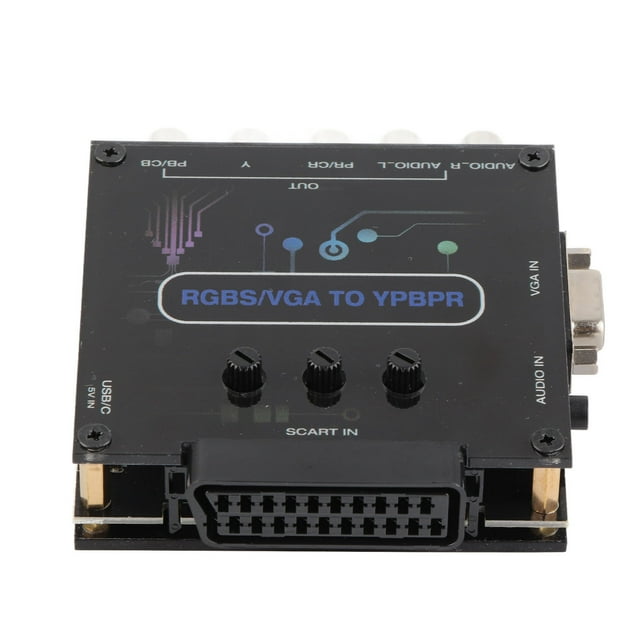 Component Converter, Input VGA Input RGBS RGBS VGA SCART To YPBPR Converter Output Color Difference Component YPBPR for Arcade Boards