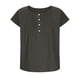thumbnail image 5 of Camisas de Cuello de la Tripulación de Manga Corta para las Mujeres Top Botón de Color Sólido, Camisas de Manga Corta de Verano para las Mujeres Casual Spring Transpirable, 5 of 7
