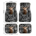 thumbnail image 3 of Xoenoiee Auto Carpet Tree Forest Camouflage Deer Design Universal Fit Car Floor Mats All Weather Protection Fit for Sedan, SUVs, Truck, Vans Set of 4, Black, 3 of 6