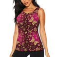 thumbnail image 1 of Balery Golden Snowflakes And And Butterflies Camiseta sin mangas estampada ligera para mujer, tops de entrenamiento sin mangas, camisetas de yoga transpirables de secado rápido.-Large, 1 of 7