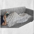 thumbnail image 6 of Kangaroo Soft Flannel Fleece Throw Blanket, Double Leaf Green Tulip Flower and Simplistic Illustration, Cozy Plush for Indoor and Outdoor Use, 50" x 70", Almond Green Camel Taupe, by Ambesonne, 6 of 6