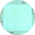 thumbnail image 1 of Ahgly Company Indoor Round Solid Light Blue Modern Area Rugs, 5' Round, 1 of 4