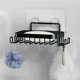 thumbnail image 4 of Punch-Free Wall-Mounted Soap Box – Bathroom Soap Drain Rack with Hook for Wash Basin Storage (Silver), 4 of 5