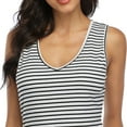 thumbnail image 4 of Women's Ribbed Camisole Workout Tank Top Wide Strap Casual Active Top, 4 of 5
