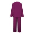 thumbnail image 4 of Gkeoshab Sweaters for Women Tracksuit Sweatsuit Sweatshirt and Sweatpant for Women Men 2 Piece Sets Pullover Sweater Purple S, 4 of 9