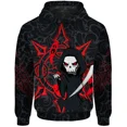 thumbnail image 4 of Sudadera con capucha holgada para hombre, sudadera con capucha con estampado de calavera y serpiente de sangre fresca para hombre, ropa de calle Harajuku Y2k para hombre, 4 of 5